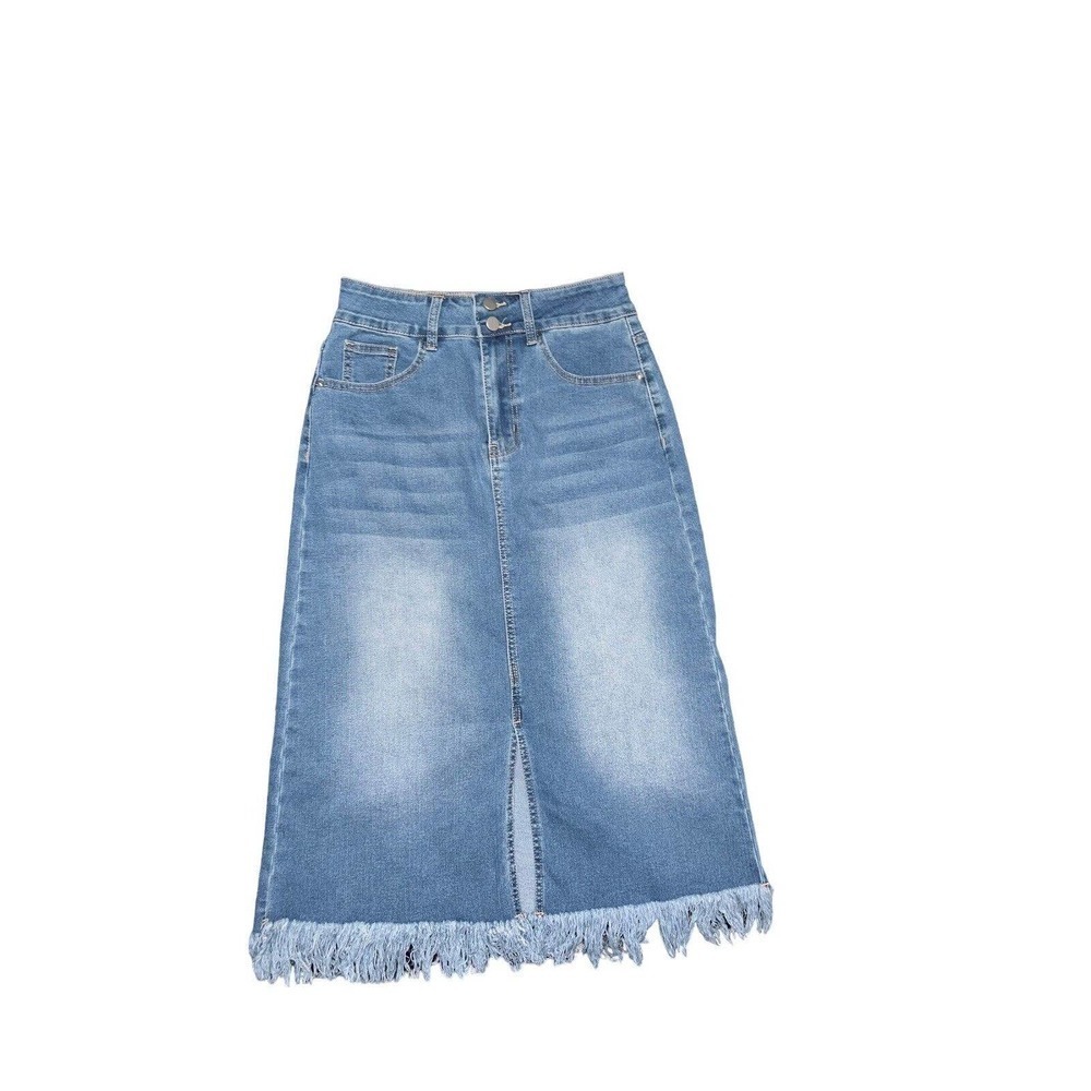 Juniors Midi Denim Jean Skirt Size Small